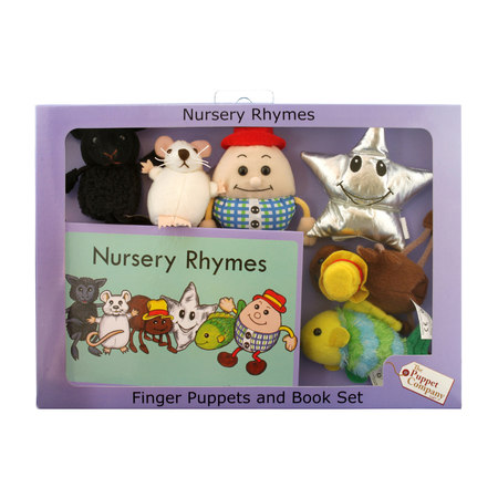 THE PUPPET CO Nursery Rhymes Finger Puppets and Book Set 007905